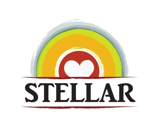 Lady Stellar logo, a rainbow over a heart